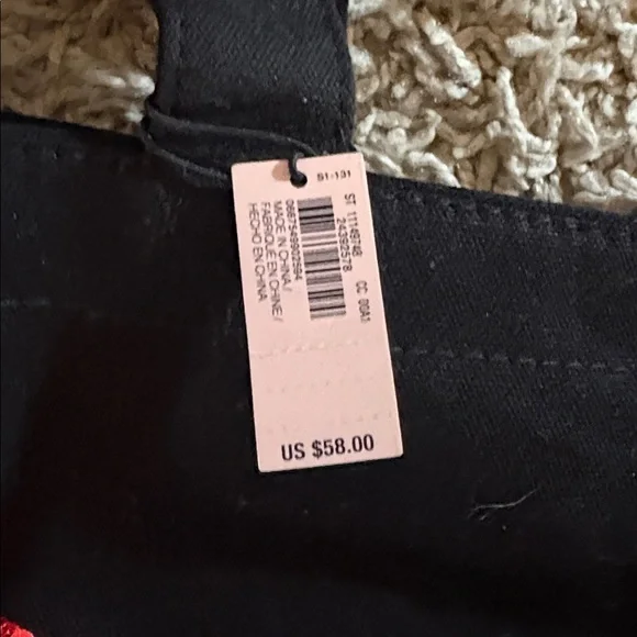 Victoria's Secret Black Tote with Red Accents - Picture 3 of 7